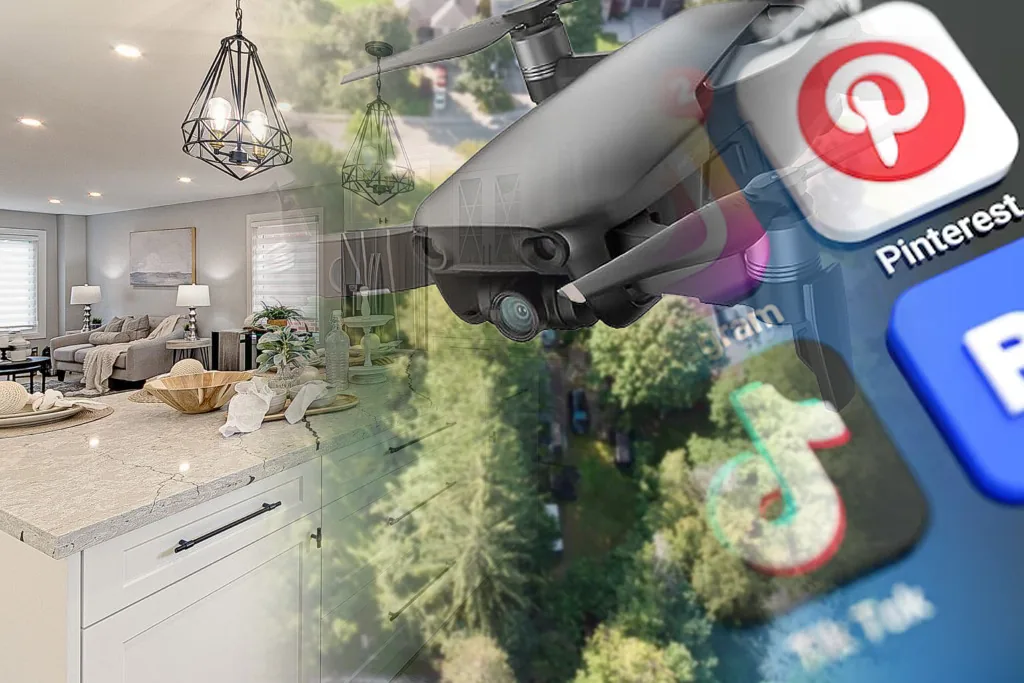 Real estate photography drone and social media service package