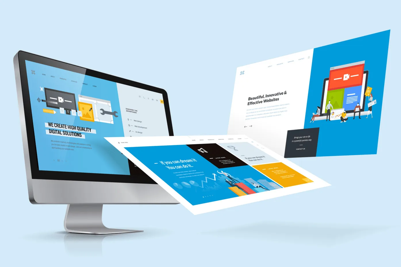 Real estate website and landing page service sample